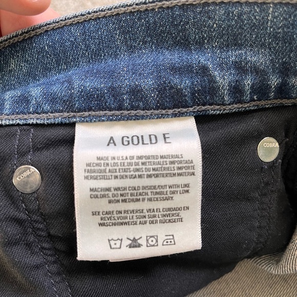 Mens Agolde Jeans Size 36x32 Blade Slim Straight Fit Distressed Denim - Picture 7 of 11